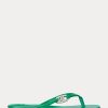 Green Women’s Ralph Lauren Emalia Nappa Leather Flip Flops