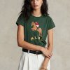 Green Women’s Ralph Lauren Equestrian Appliqué Logo Jersey T Shirts