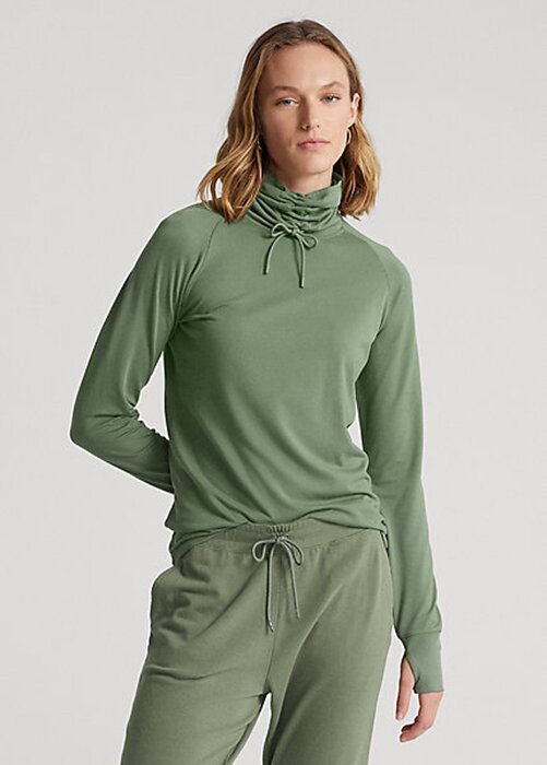 Green Women’s Ralph Lauren Funnelneck Jersey Pullover Sweatshirts Green Women’s Ralph Lauren Funnelneck Jersey Pullover Sweatshirts