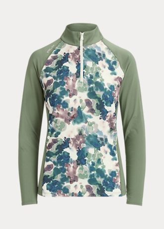 Green Women’s Ralph Lauren Jersey Quarter-Zip Sweatshirts Green Women’s Ralph Lauren Jersey Quarter-Zip Sweatshirts