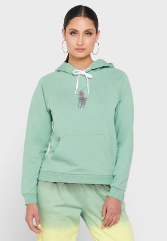 Green Women’s Ralph Lauren Pocket Detail Knitted Hoodie