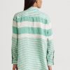 Green Women’s Ralph Lauren Striped Oversize Linen Shirts Green Women’s Ralph Lauren Striped Oversize Linen Shirts