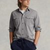 Grey Men’s Ralph Lauren Classic Fit Chino Work Shirts Grey Men’s Ralph Lauren Classic Fit Chino Work Shirts