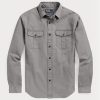 Grey Men’s Ralph Lauren Classic Fit Chino Work Shirts Grey Men’s Ralph Lauren Classic Fit Chino Work Shirts