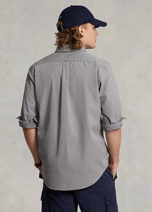 Grey Men’s Ralph Lauren Classic Fit Chino Work Shirts Grey Men’s Ralph Lauren Classic Fit Chino Work Shirts