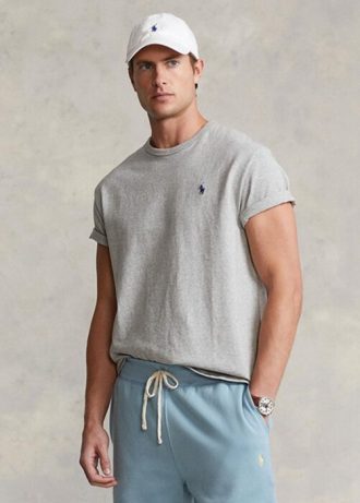 grey men s ralph lauren classic fit heavyweight jersey t shirts 1 330x461 - Grey Men's Ralph Lauren Classic Fit Heavyweight Jersey  T Shirts