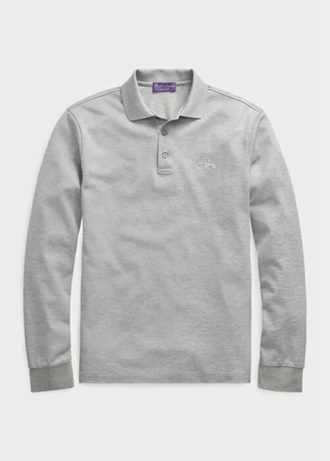Grey Men’s Ralph Lauren Custom Slim Fit Pique Polo Shirts