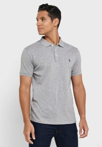 Grey Men’s Ralph Lauren Essential Polo Shirts