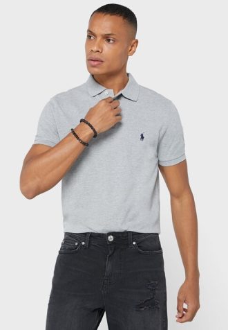 Grey Men’s Ralph Lauren Essential Polo Shirts