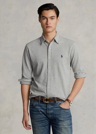 Grey Men’s Ralph Lauren Featherweight Mesh   Shirts