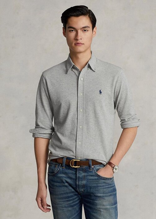 Grey Men’s Ralph Lauren Featherweight Mesh Shirts Grey Men’s Ralph Lauren Featherweight Mesh Shirts