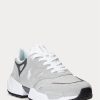 Grey Men’s Ralph Lauren Jogger Suede & Mesh Sneakers
