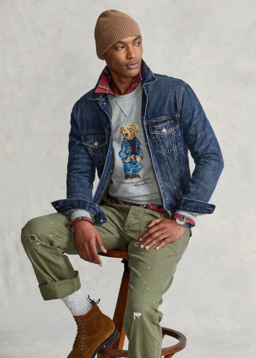 Grey Men’s Ralph Lauren Polo Bear Fleece Sweatshirt Grey Men’s Ralph Lauren Polo Bear Fleece Sweatshirt