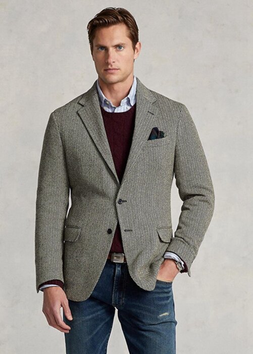 Grey Men’s Ralph Lauren Polo Soft Herringbone Sport Blazers Grey Men’s Ralph Lauren Polo Soft Herringbone Sport Blazers