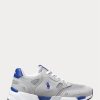Grey / Royal Men’s Ralph Lauren Jogger Suede & Mesh Sneakers