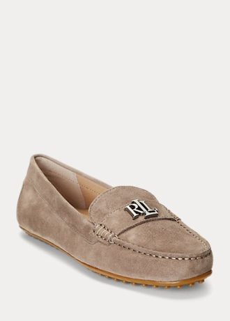 Grey Women’s Ralph Lauren Barnsbury Suede Loafers