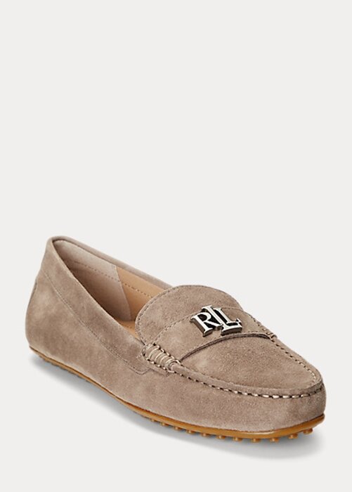 Grey Women’s Ralph Lauren Barnsbury Suede Loafers Grey Women’s Ralph Lauren Barnsbury Suede Loafers