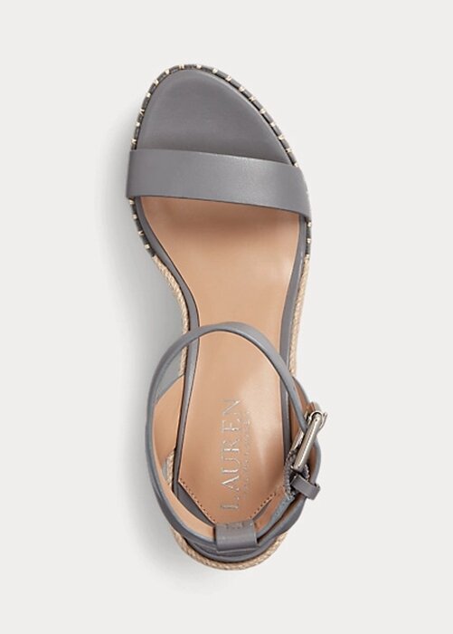 Grey Women’s Ralph Lauren Hilarie Leather Espadrille Grey Women’s Ralph Lauren Hilarie Leather Espadrille