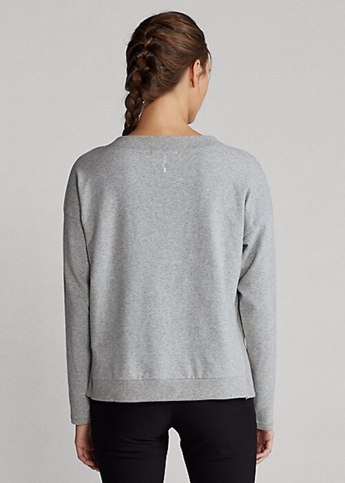 Grey Women’s Ralph Lauren Jersey V-Neck Sweatshirts Grey Women’s Ralph Lauren Jersey V-Neck Sweatshirts