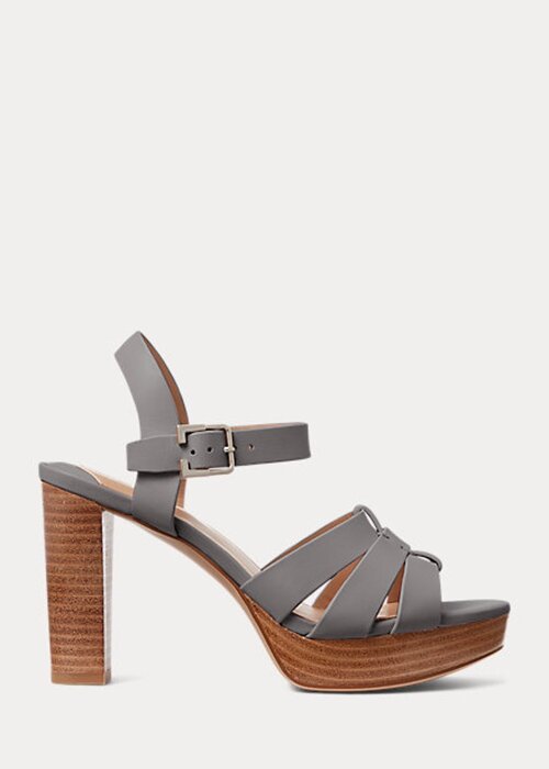 Grey Women’s Ralph Lauren Soffia Nappa Leather Sandals Grey Women’s Ralph Lauren Soffia Nappa Leather Sandals