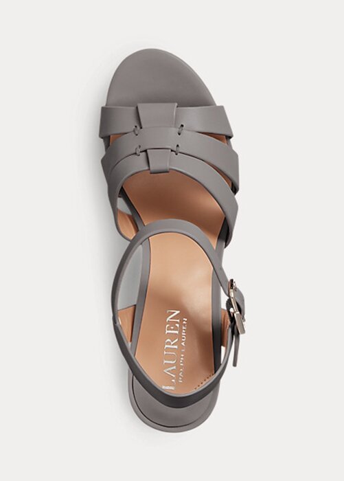 Grey Women’s Ralph Lauren Soffia Nappa Leather Sandals Grey Women’s Ralph Lauren Soffia Nappa Leather Sandals