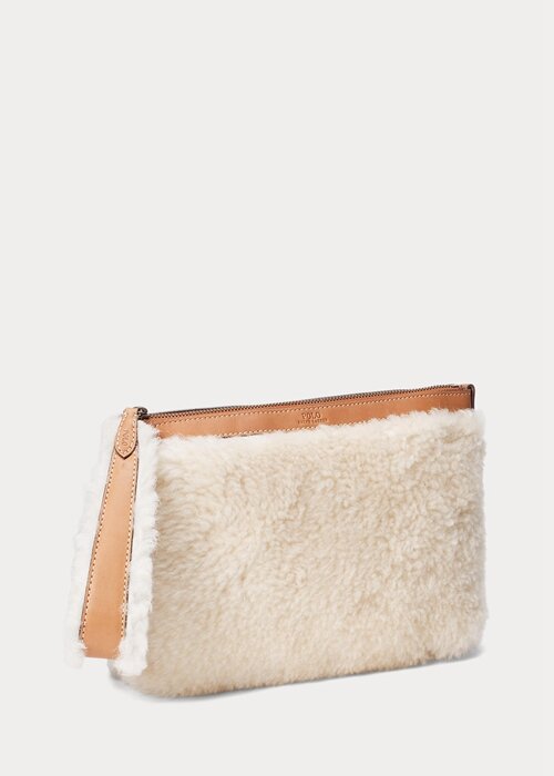 Honey/Cream Women’s Ralph Lauren Shearling Envelope Handbag Honey/Cream Women’s Ralph Lauren Shearling Envelope Handbag