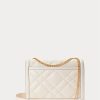 Ivory Women’s Ralph Lauren Polo ID Quilted Leather Envelope Crossbody Bags