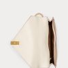 Ivory Women’s Ralph Lauren Polo ID Quilted Leather Envelope Crossbody Bags