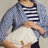Ivory Women’s Ralph Lauren Polo ID Quilted Leather Envelope Crossbody Bags