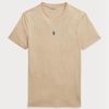 Khaki Men’s Ralph Lauren Custom Slim Fit Crewneck  T Shirts