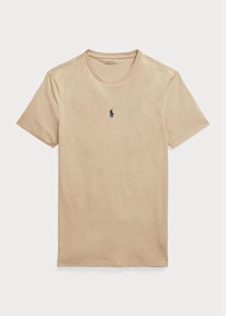 Khaki Men’s Ralph Lauren Custom Slim Fit Crewneck  T Shirts