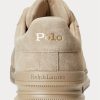 Khaki Men’s Ralph Lauren Heritage Court II Suede Sneakers