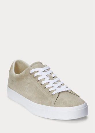 Khaki Men’s Ralph Lauren Longwood Suede Sneakers