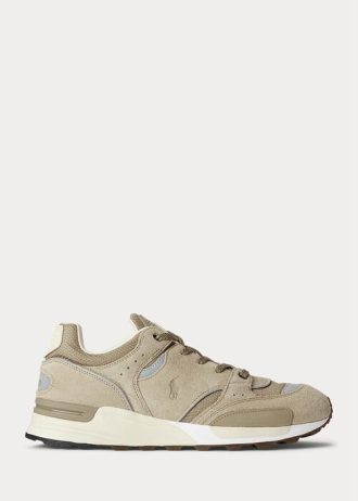 Khaki Men’s Ralph Lauren Trackster 200 Sneakers