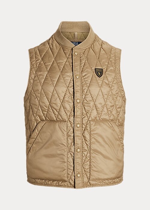 Khaki Men’s Ralph Lauren Water-Repellent Quilted Vest Khaki Men’s Ralph Lauren Water-Repellent Quilted Vest