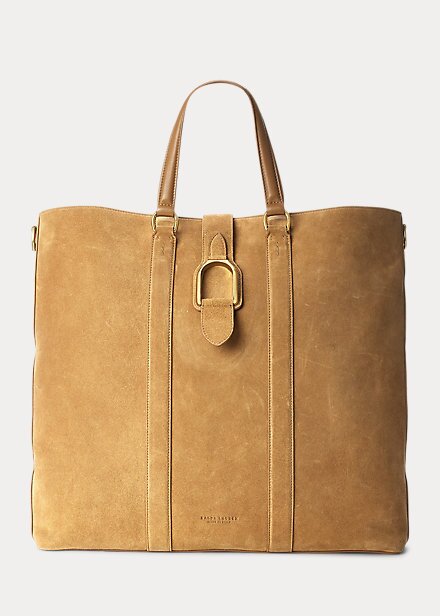 Khaki Men’s Ralph Lauren Welington Calf-Suede Tote Bags Khaki Men’s Ralph Lauren Welington Calf-Suede Tote Bags