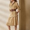 Khaki Women’s Ralph Lauren Aryiana Lamb-Suede Skirts