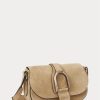 Khaki Women’s Ralph Lauren Calf-Suede Welington Crossbody Bags