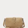 Khaki Women’s Ralph Lauren Calf-Suede Welington Crossbody Bags