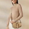 Khaki Women’s Ralph Lauren Calf-Suede Welington Crossbody Bags