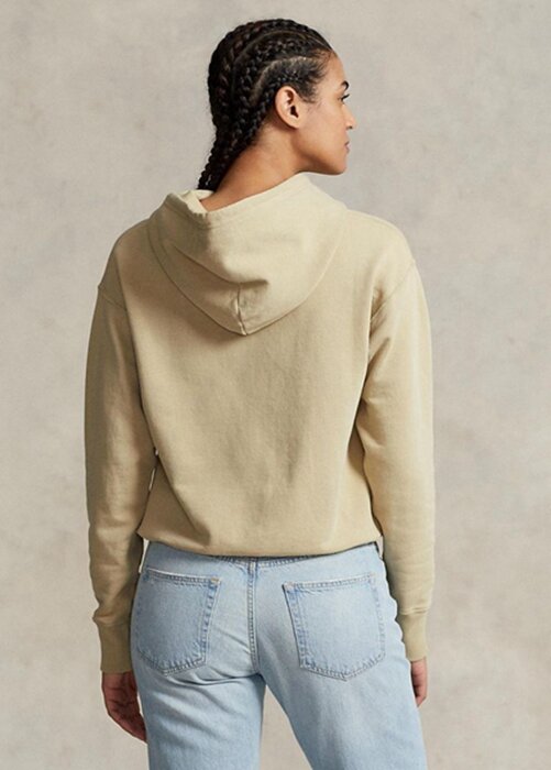 Khaki Women’s Ralph Lauren Cotton Fleece Hoodie Khaki Women’s Ralph Lauren Cotton Fleece Hoodie