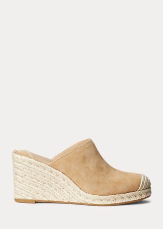 Khaki Women’s Ralph Lauren Pennie Suede Espadrille