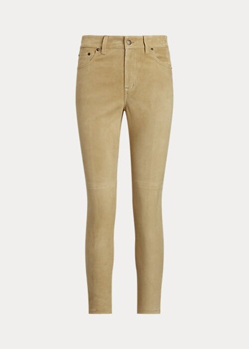 Khaki Women’s Ralph Lauren Suede High-Rise Skinny Ankle Pants Khaki Women’s Ralph Lauren Suede High-Rise Skinny Ankle Pants
