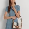 Lauren Tan /Navy Women’s Ralph Lauren Striped Canvas Medium Handbag Lauren Tan /Navy Women’s Ralph Lauren Striped Canvas Medium Handbag