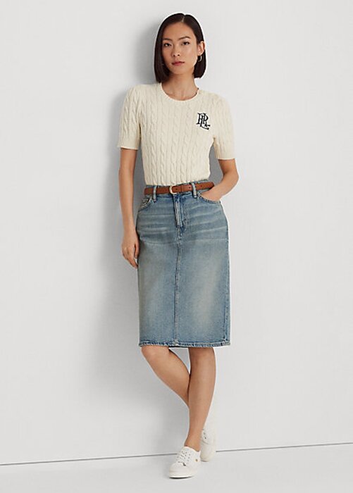 Light Blue Women’s Ralph Lauren Denim Skirts Light Blue Women’s Ralph Lauren Denim Skirts