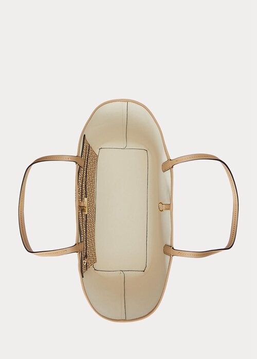 Light Camel Women’s Ralph Lauren Coated Canvas Medium Collins Tote Bags Light Camel Women’s Ralph Lauren Coated Canvas Medium Collins Tote Bags