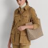 Light Camel Women’s Ralph Lauren Coated Canvas Medium Collins Tote Bags Light Camel Women’s Ralph Lauren Coated Canvas Medium Collins Tote Bags