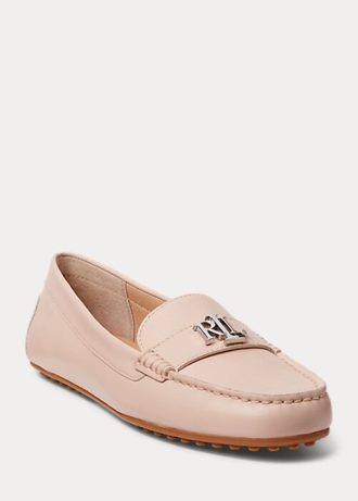 Light Pink Women’s Ralph Lauren Barnsbury Nappa Leather Driver Loafers