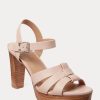 Light Pink Women’s Ralph Lauren Soffia Nappa Leather Sandals