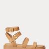 Light Yellow Women’s Ralph Lauren Kayleen Nappa Leather Sandals Light Yellow Women’s Ralph Lauren Kayleen Nappa Leather Sandals